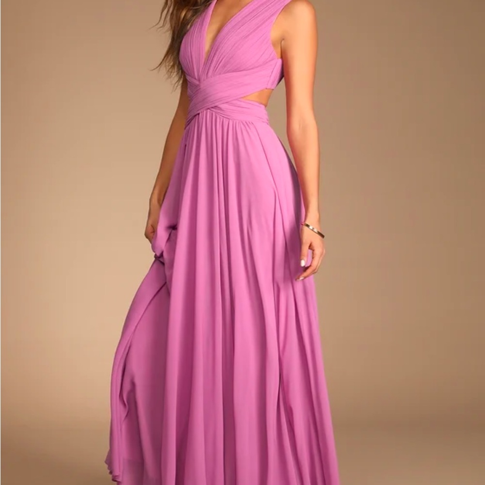 Elegant Pink Sleeveless Dress